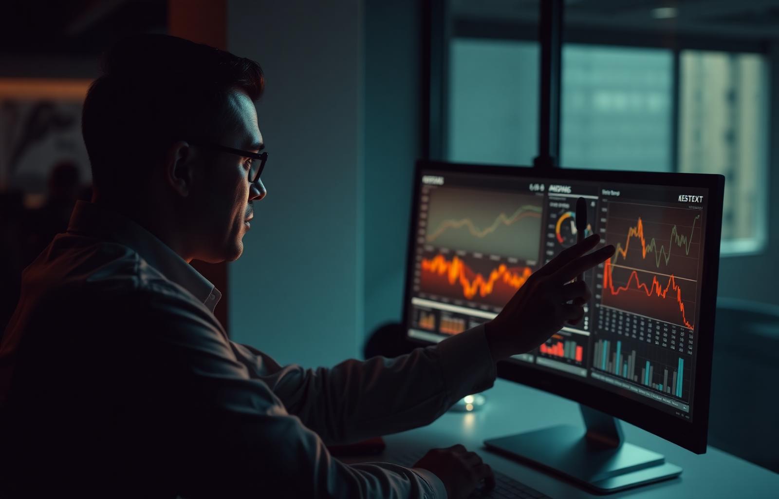 Especialista em contabilidade analisando relatórios financeiros